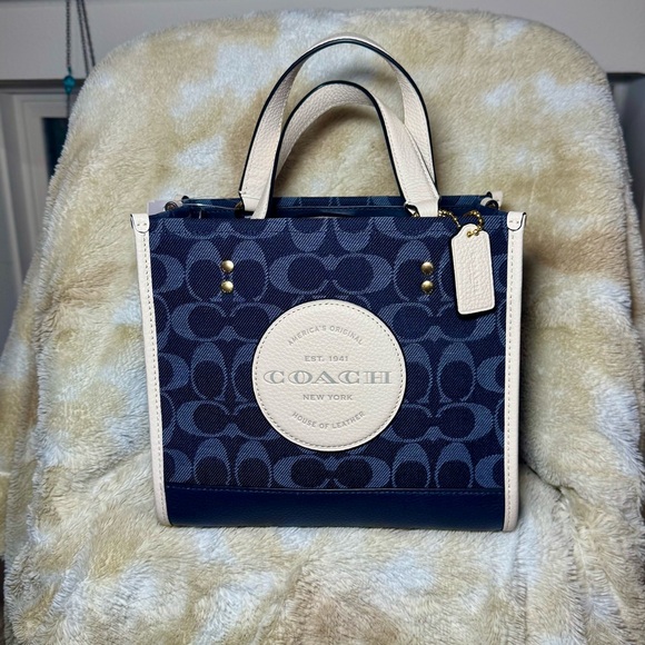 Coach Denim Dempsey Tote ‘22 - Picture 1 of 12